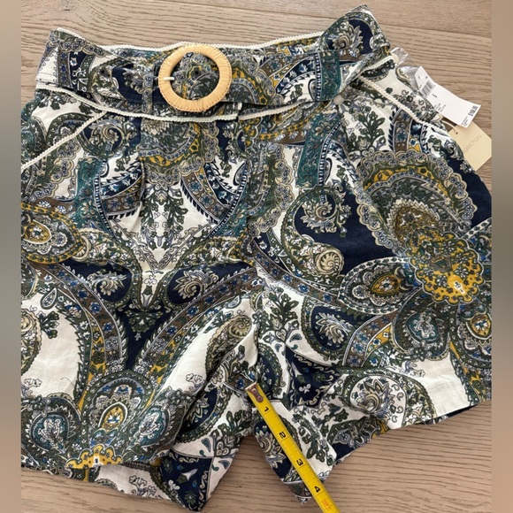 NWT Magaschoni Women’s Linen Paisley Print Shorts Size 6 - Picture 8 of 8